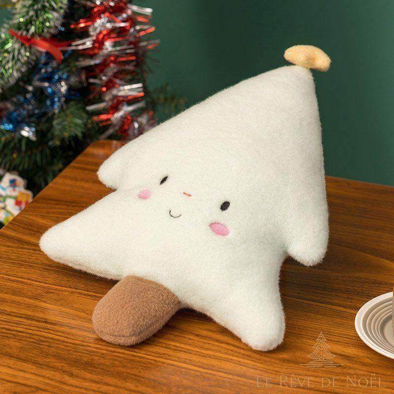 Peluche de Noël : Sapin blanc