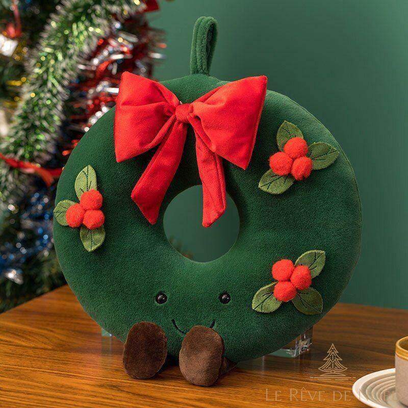 Peluche de Noël : Couronne de Noël