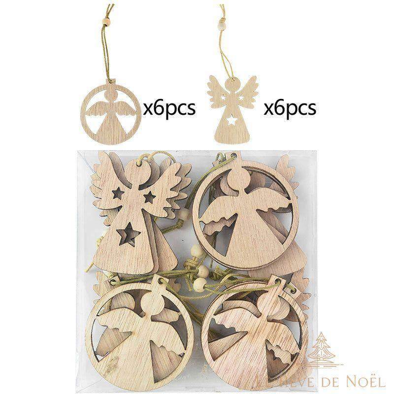 Forme en bois - Anges de Noël