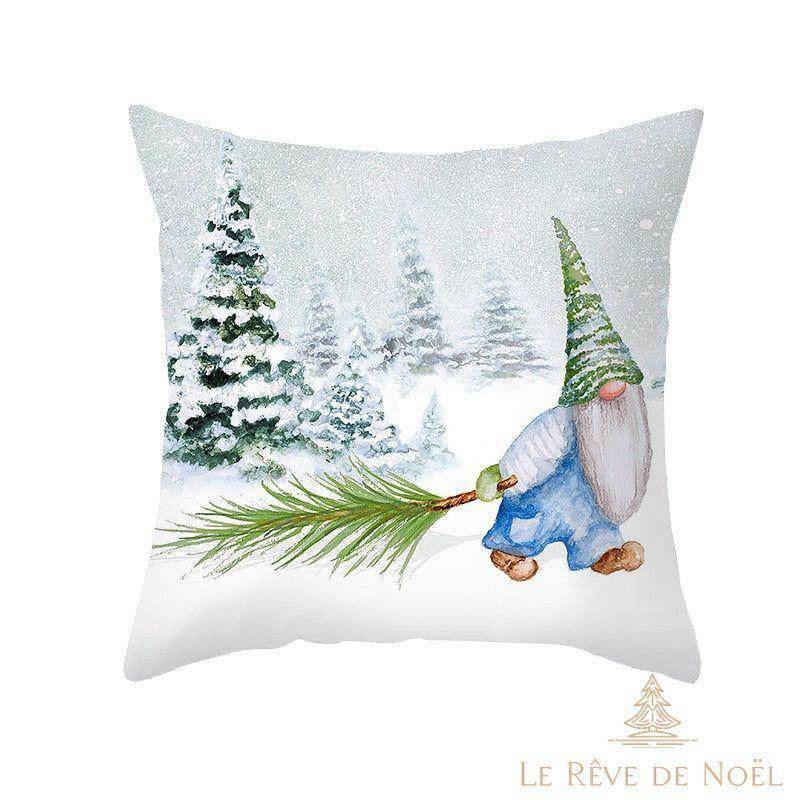 Housse de coussin noël blanc