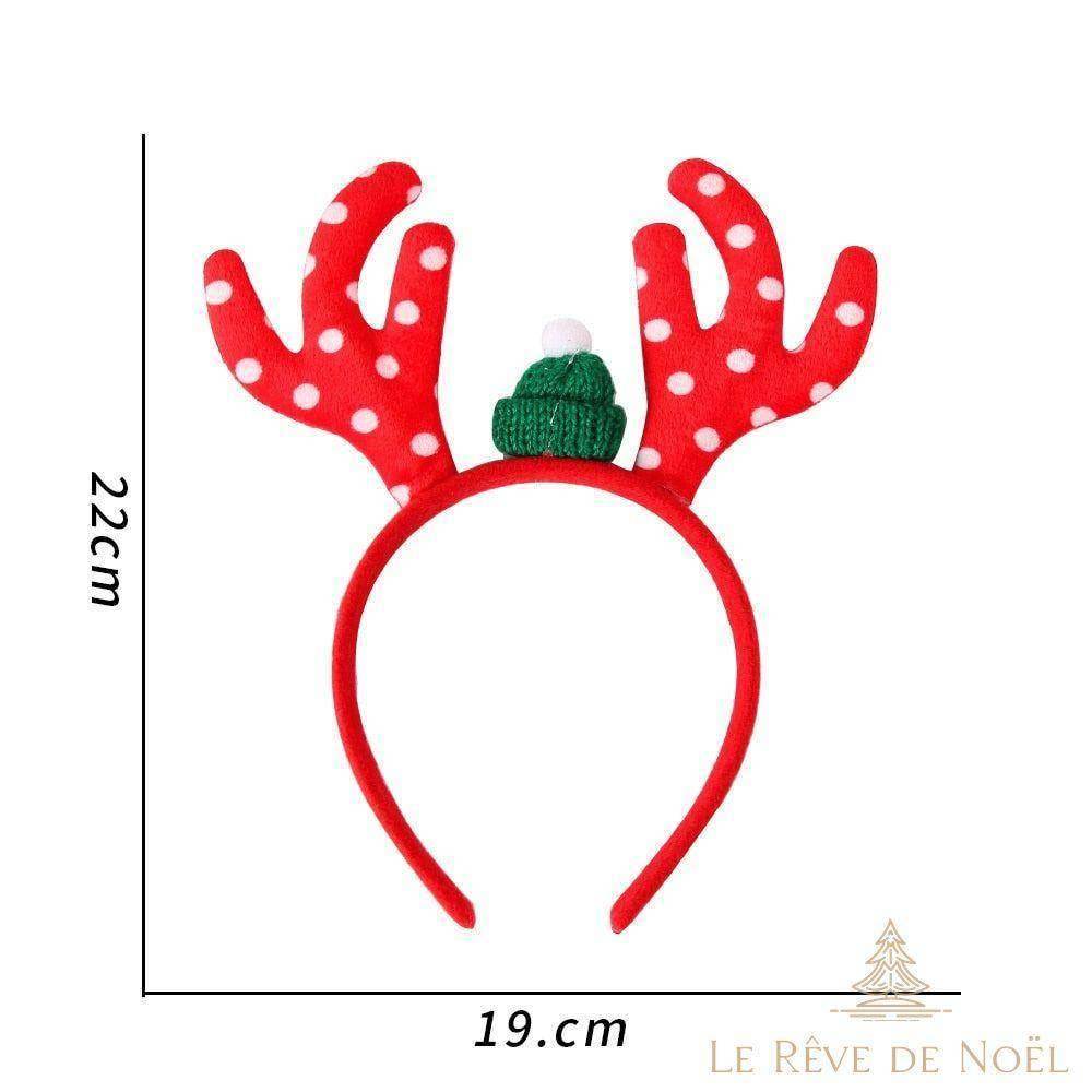 Serre-têtes de Noël : Bois de renne rouge