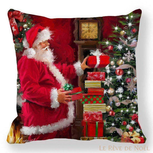 Housse de coussin de Noël : Père Noël