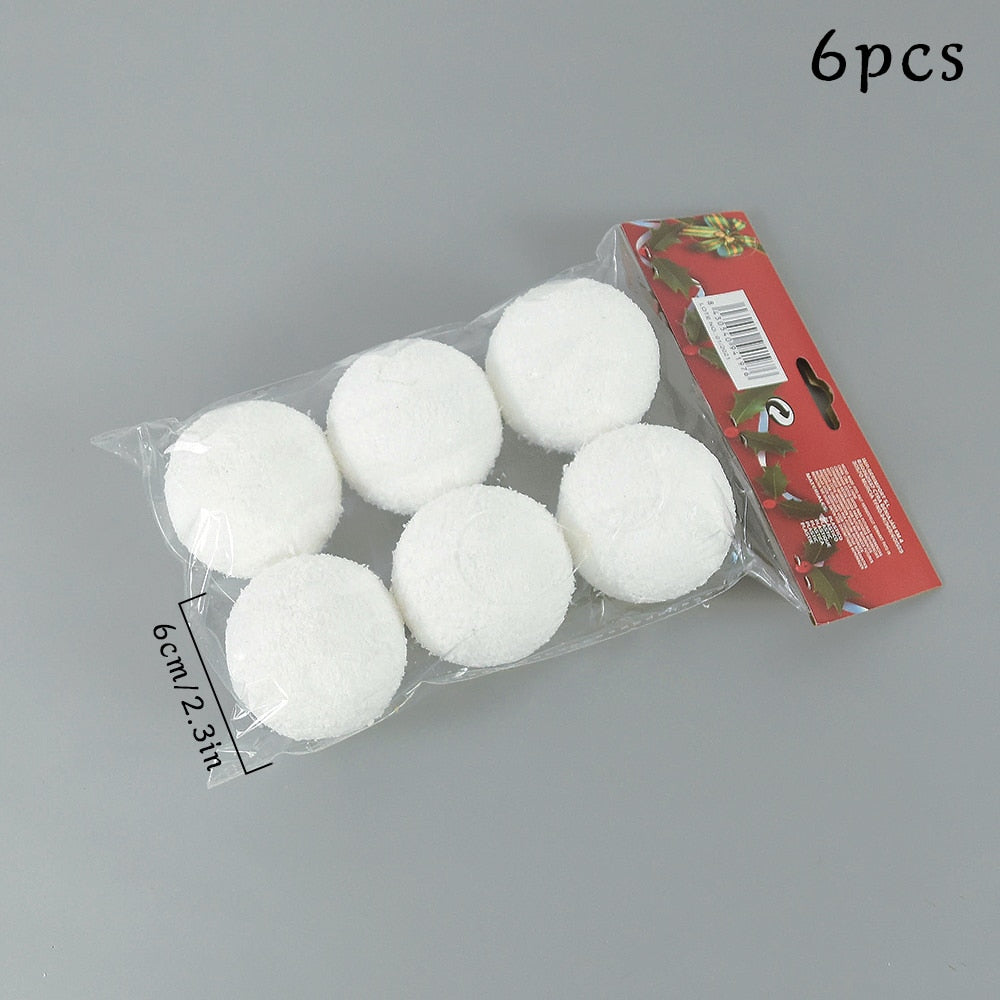 Lot de 6 Boules de Noël enneigée
