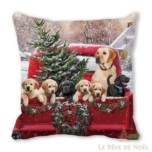 Housse de coussin rouge