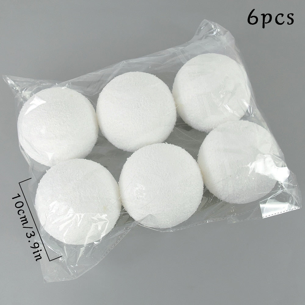 Lot de 6 Boules de Noël enneigée