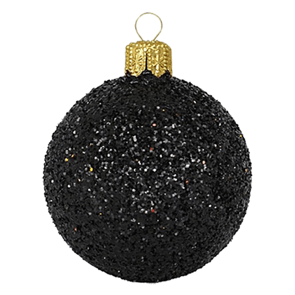 Boule standard pailletée - Noir - Décorations de Noël