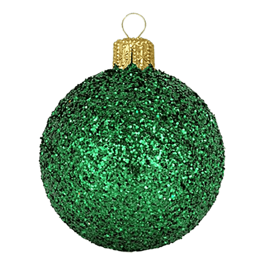 Boule standard pailletée - Vert foncé - Décorations de Noël