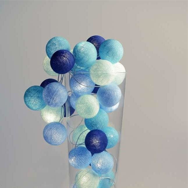 Guirlande 20 Boules LED Bleu Lagon