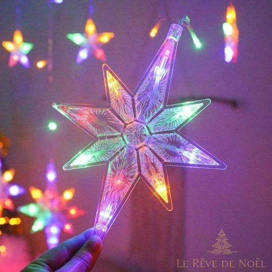 Guirlande lumineuse - étoiles à 8 branches