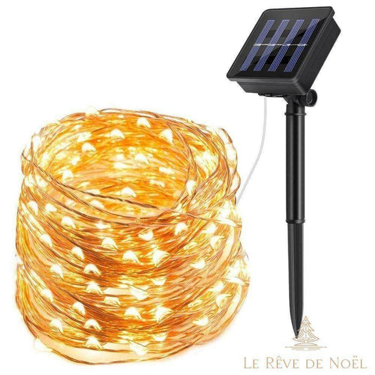 Guirlande solaire lumineuse - blanc chaud