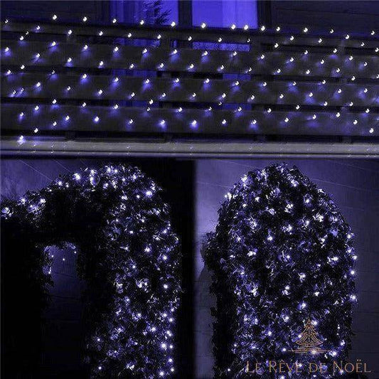 Guirlande lumineuse solaire filet - Blanc chaud