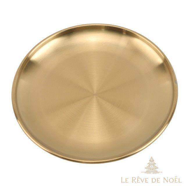 Assiette dorée de Noël