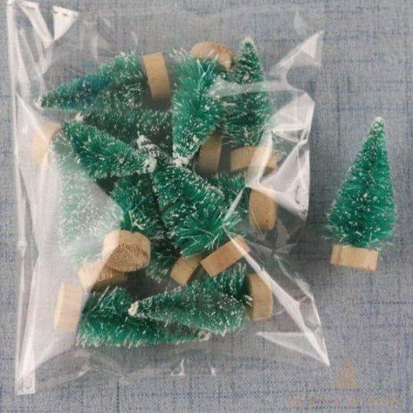 Décoration village de Noël - Sapins verts