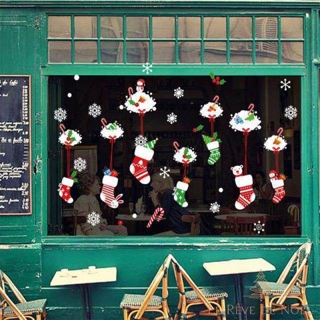 Stickers de Noël - Vitrine de Noël