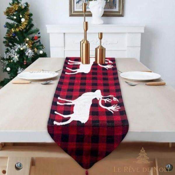 Chemin de table Noël - motif bucheron