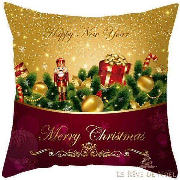 Housse coussin joyeux Noël
