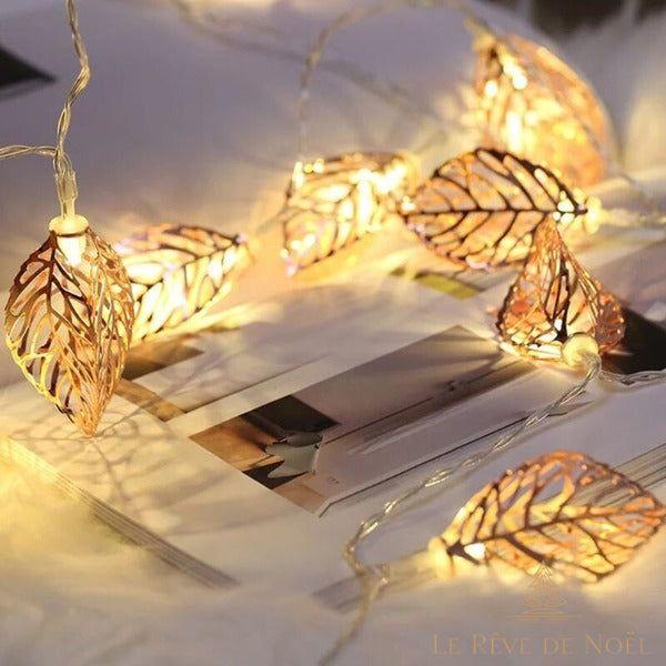 Guirlande feuilles lumineuses