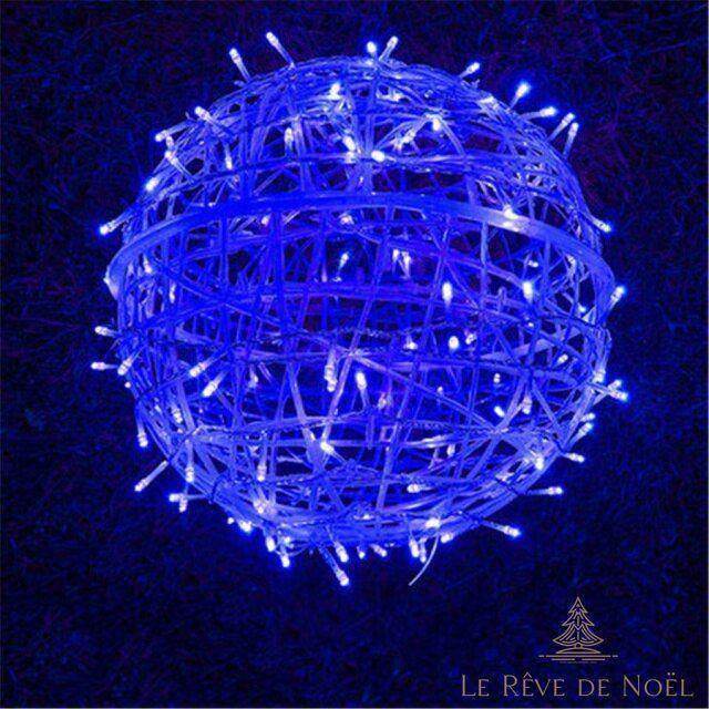 Guirlande boule extérieure lumineuse - Bleu