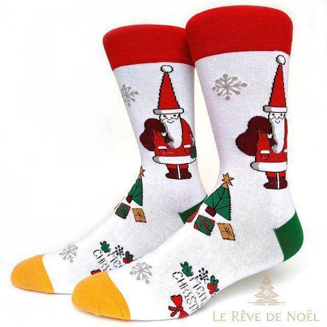 Chaussettes de Noël blanche