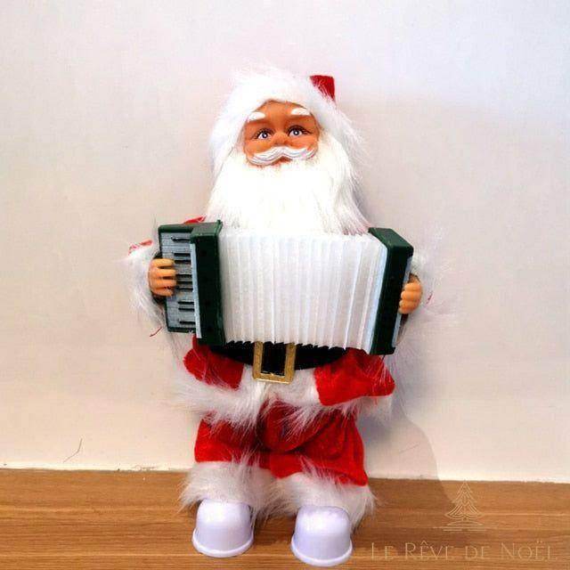 Automate Père Noël jouant de l'harmonica