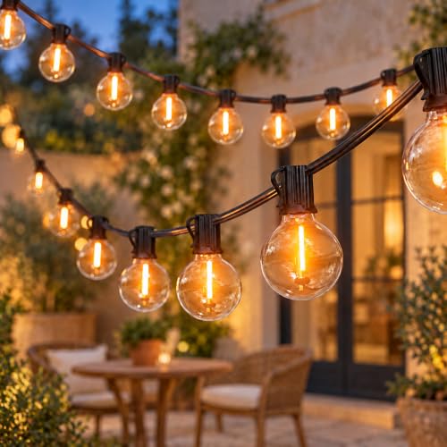 Guirlande guinguette extérieure grande longueur pour terrasse - 33,5 m - 50 ampoules