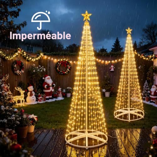 Sapin lumineux extérieur à LED avec étoile - photo 5