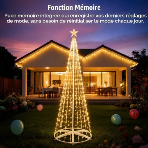 Sapin lumineux extérieur à LED avec étoile - photo 3