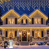 Guirlande lumineuse stalactite extérieure pour bord de toit - 20 m - 560 LED