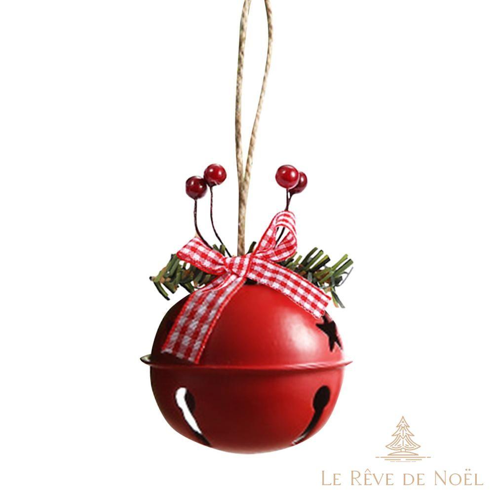 Cloche de Noël en Métal : Grelot Rouge