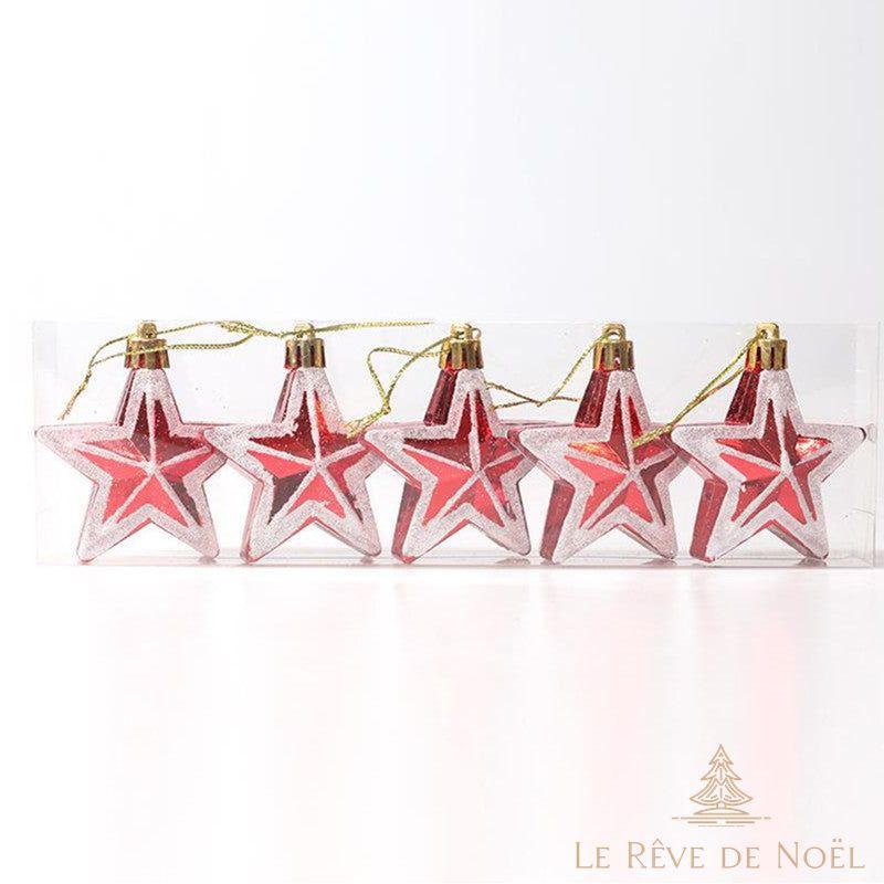 Étoile de Noël : Etoile rouge à cinq branches 