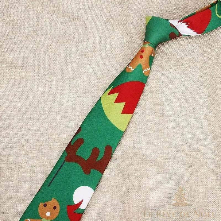 Cravate verte moche de Noël