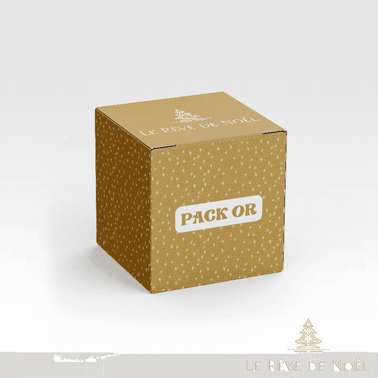 Pack décorations de sapin dorées