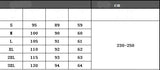 Tableau de mensurations pour les tailles S à 3XL, colonnes chiffrées en centimètres