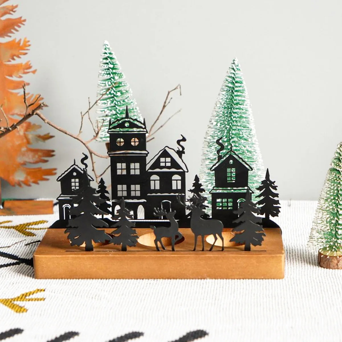 Bougeoir de Noël avec sapin de Noël, 8 cm Bougeoir de Noël avec sapin de Noël, 8 cm
