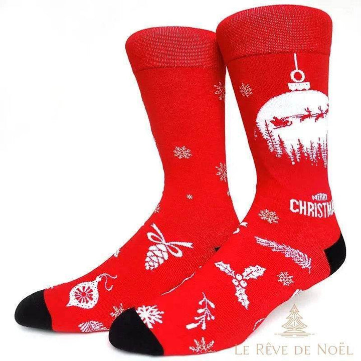 Chaussettes boule de noël