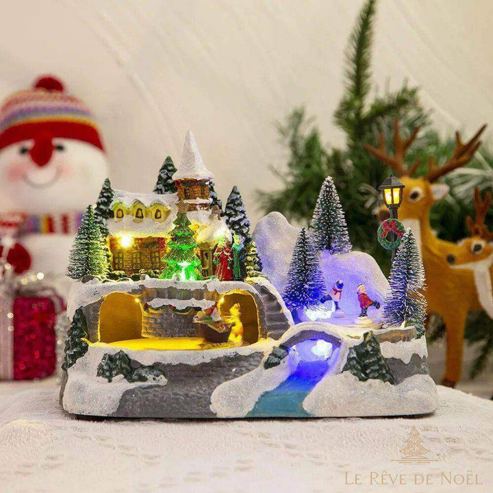 Village illuminé - Village enneigé