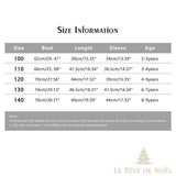 Tableau des tailles du pull enfant : mensurations du 100 (2-3 ans) au 140 (8-9 ans)