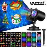 Projecteur à double lentille sur pied avec piquet, vignettes de motifs et couleurs, télécommande