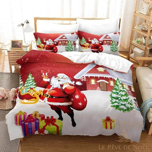Housse de couette noël une place