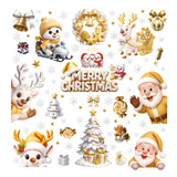 Planche complète des stickers Noël étoiles sur fond blanc : rennes, sapins, Père Noël