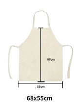 Schéma des dimensions du tablier Mère Noël : 68 cm de hauteur sur 55 cm de largeur