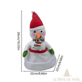 Schéma des dimensions du bonnet bonhomme de neige animé : 26 cm de haut, 22 x 22 cm à la base