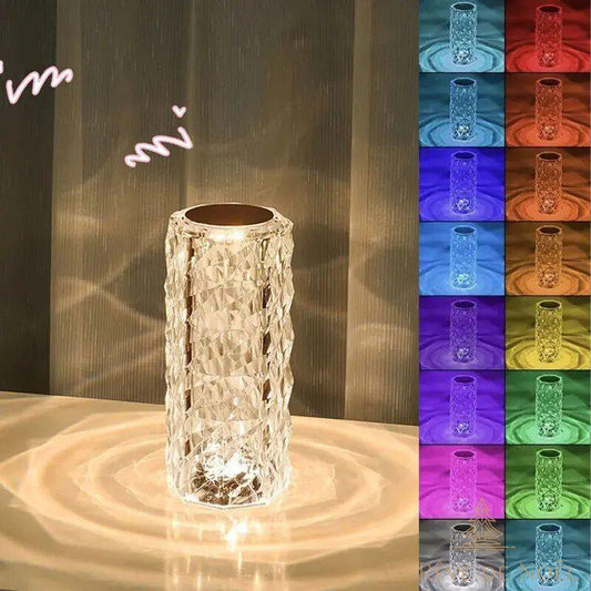 Lampe aspect Cristal - 16 couleurs - 9 x 21 cm