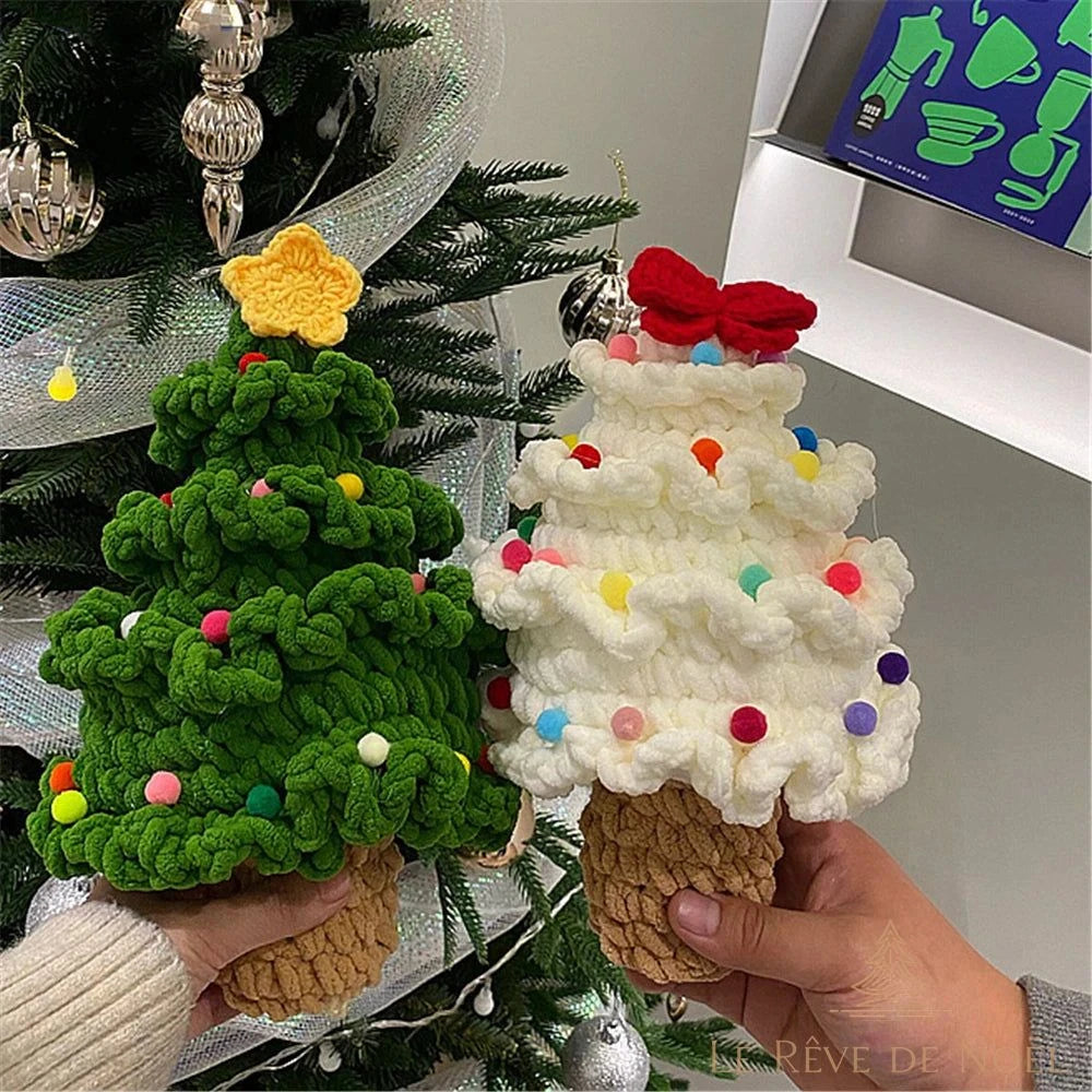 Sapin de Noël en laine / crochet