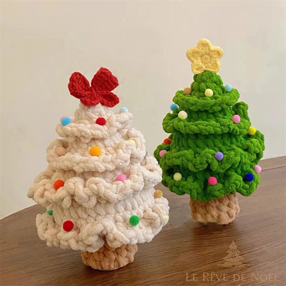 Sapin de Noël en laine / crochet