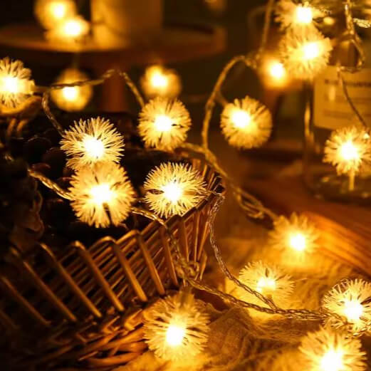 Guirlande Lumineuse Noël - Epis blancs chauds