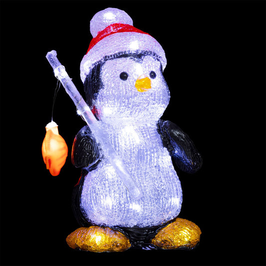 Pingouin lumineux acrylique illuminé