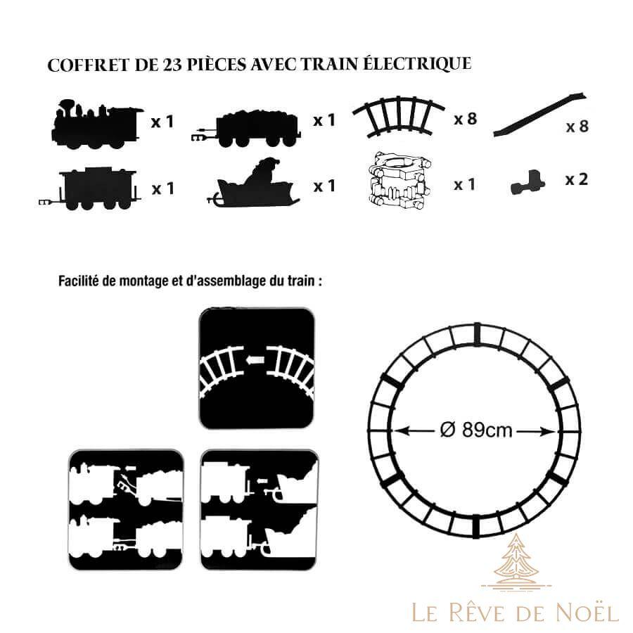 Train de Noël électrique pour sapin