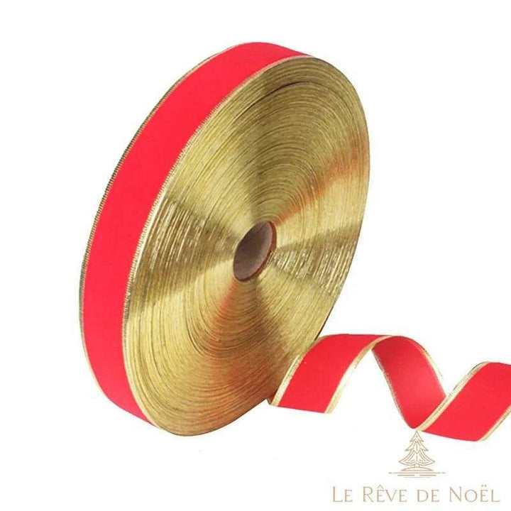 Ruban rouge de Noël rouleau