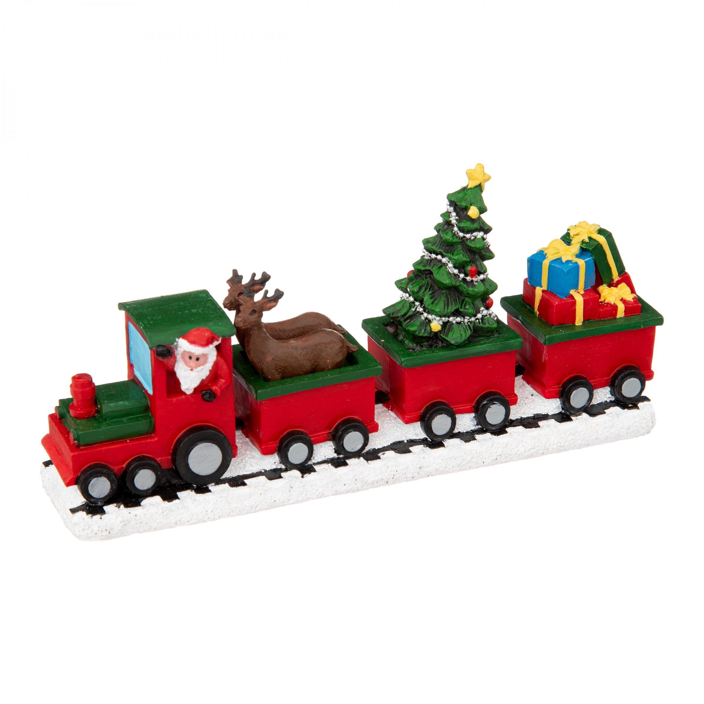 Train de Noël rouge/vert - L'Incroyable